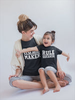 Load image into Gallery viewer, Rule Maker Rule Breaker Adult Parent Child Sibling Matching T-Shirt
