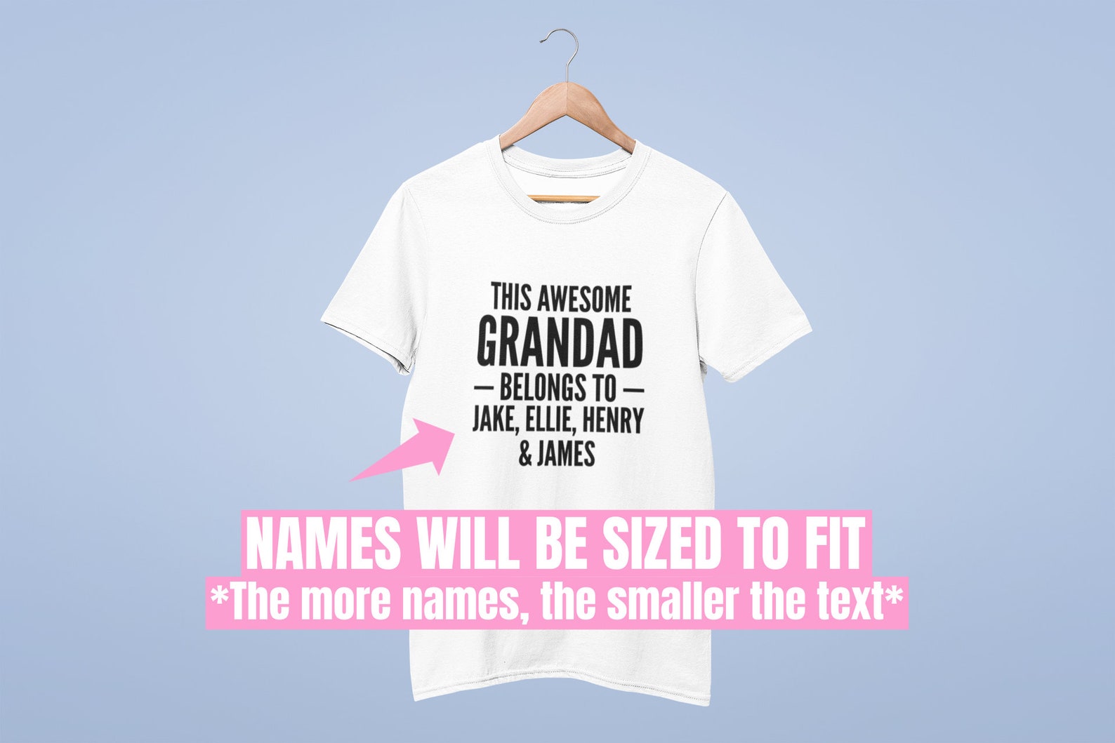 This Awesome Grandad Belongs To Personalised Mens T-shirt