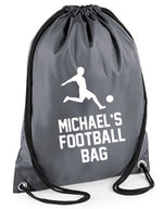 Load image into Gallery viewer, Personalised Name Polyester Football Soccer Drawstring Bag
