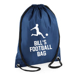 Load image into Gallery viewer, Personalised Name Polyester Football Soccer Drawstring Bag

