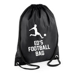 Load image into Gallery viewer, Personalised Name Polyester Football Soccer Drawstring Bag
