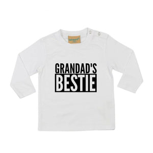 Grandad's Bestie Baby Toddler Kids LONG SLEEVE T-shirt
