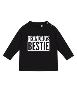 Grandad's Bestie Baby Toddler Kids LONG SLEEVE T-shirt