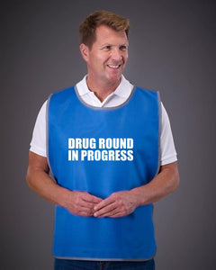 Drug Round In Progress Adult Reflective Border Polyester Tabard