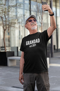 Grandad Established Custom Date Mens/Adults Novelty Tshirt