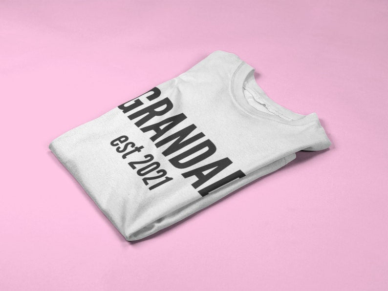 Grandad Established Custom Date Mens/Adults Novelty Tshirt