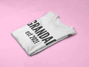 Grandad Established Custom Date Mens/Adults Novelty Tshirt