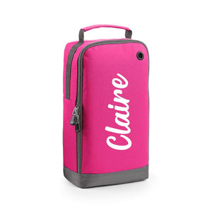 Personalised Name Script Text Shoe Bag Storage