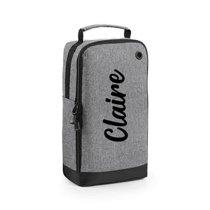 Personalised Name Script Text Shoe Bag Storage
