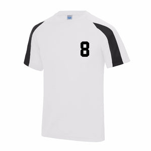 Kids Personalised Contrast Polyester Football Sports T-Shirt