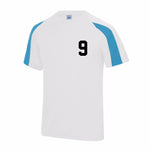 Load image into Gallery viewer, Kids Personalised Contrast Polyester Football Sports T-Shirt
