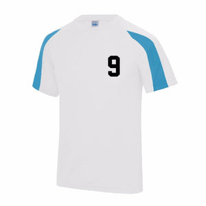 Kids Personalised Contrast Polyester Football Sports T-Shirt