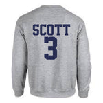 Load image into Gallery viewer, Ravens Basketball Crew Neck Unisex Adult Grey Sweatshirt Front and Back Print
