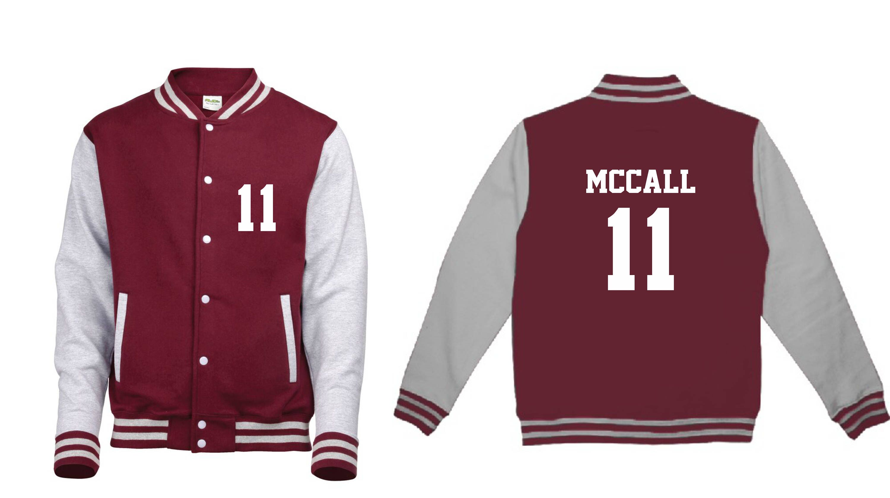 Scott McCall 11 Wolf Teen Adult Varsity College Contrast Jacket