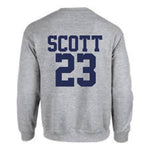 Load image into Gallery viewer, Ravens Basketball Crew Neck Unisex Adult Grey Sweatshirt Front and Back Print
