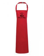 Load image into Gallery viewer, Personalised Kids Childrens Head Chef (Name) Apron Baking Cooking Novelty Gift Child Personalized Custom Baking Cookery Fan - Red Leader Clothing
