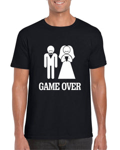 Game Over Just Married Mens T-shirt