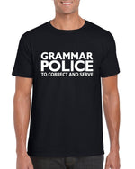 Load image into Gallery viewer, Grammar Police To Correct And Serve - Mens T-shirt
