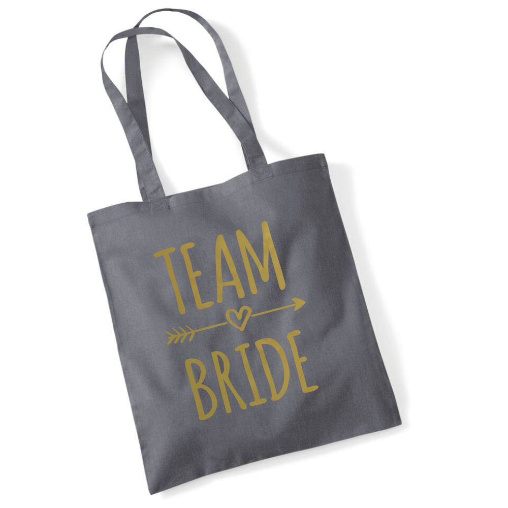 Team Bride Tote Bag Hen Party Batchelorette Bride Bridesmaid Mother Bride Tribe Groom Maid of Honour Name Lightweight Tote Bag Wedding - Red Leader Clothing