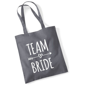 Team Bride Tote Bag Hen Party Batchelorette Bride Bridesmaid Mother Bride Tribe Groom Maid of Honour Name Lightweight Tote Bag Wedding - Red Leader Clothing