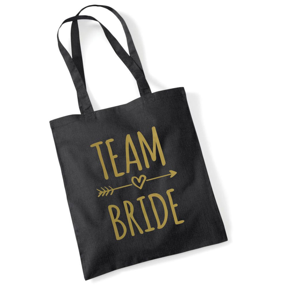Team Bride Tote Bag Hen Party Batchelorette Bride Bridesmaid Mother Bride Tribe Groom Maid of Honour Name Lightweight Tote Bag Wedding - Red Leader Clothing