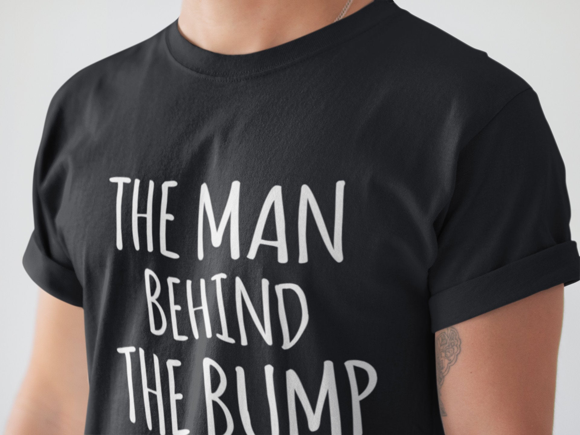 The Man Behind The Bump Mens T-shirt D1 - Red Leader Clothing