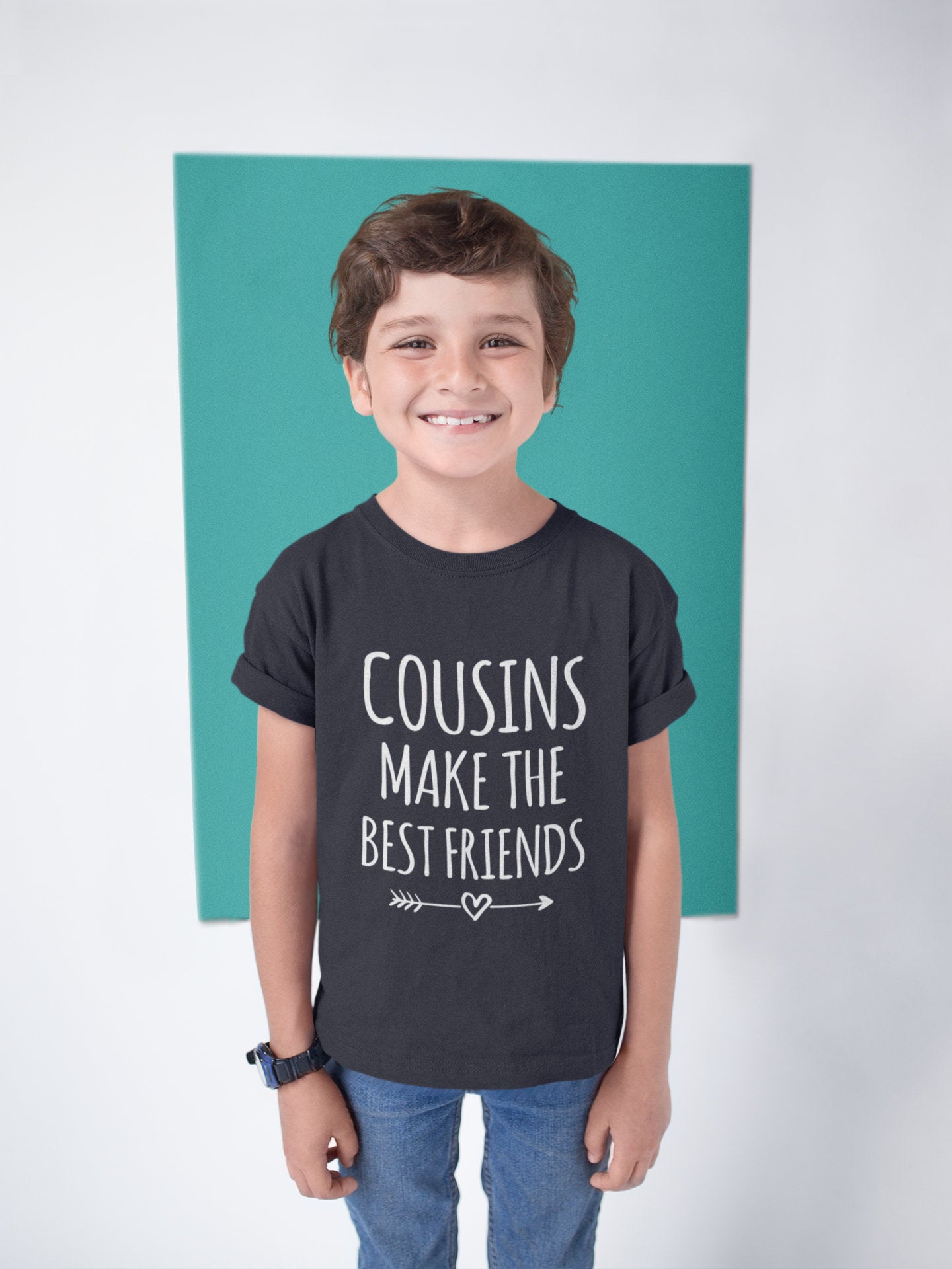 Cousins Make The Best Friends Kids Toddler Baby T-shirt - Red Leader Clothing