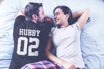 Load image into Gallery viewer, Hubby Wifey Couples T-Shirt Husband Wife Rear Print 01 02
