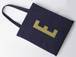 Load image into Gallery viewer, Initial Letter NAVY Lightweight Tote Bag
