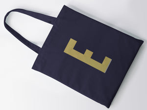 Initial Letter NAVY Lightweight Tote Bag