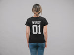 Load image into Gallery viewer, Hubby Wifey Couples T-Shirt Husband Wife Rear Print 01 02
