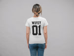 Load image into Gallery viewer, Hubby Wifey Couples T-Shirt Husband Wife Rear Print 01 02
