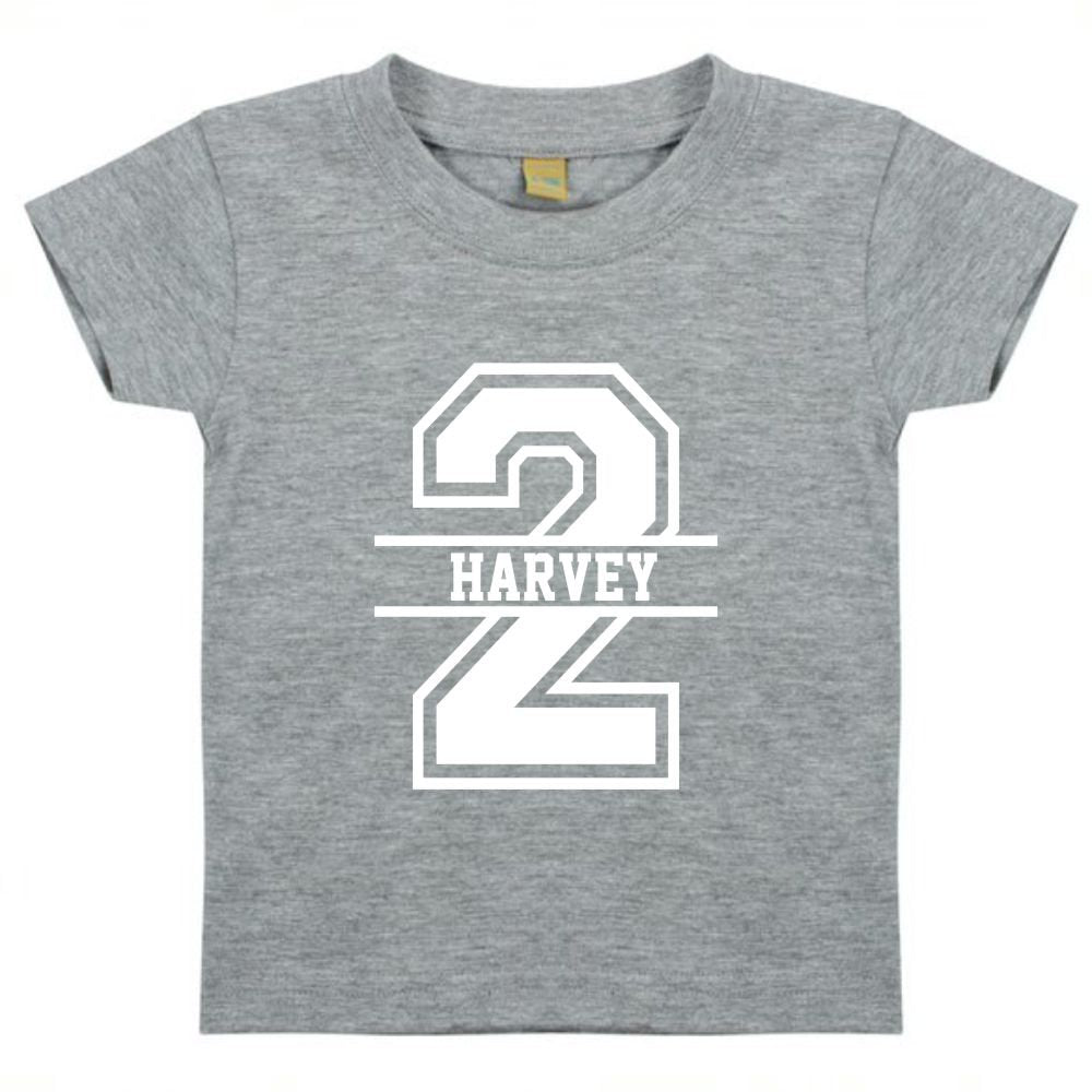 2nd Birthday Personalised Kids T-Shirt - Red Leader Clothing
