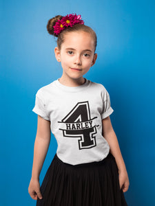 4th Birthday Personalised Kids T-Shirt - Red Leader Clothing