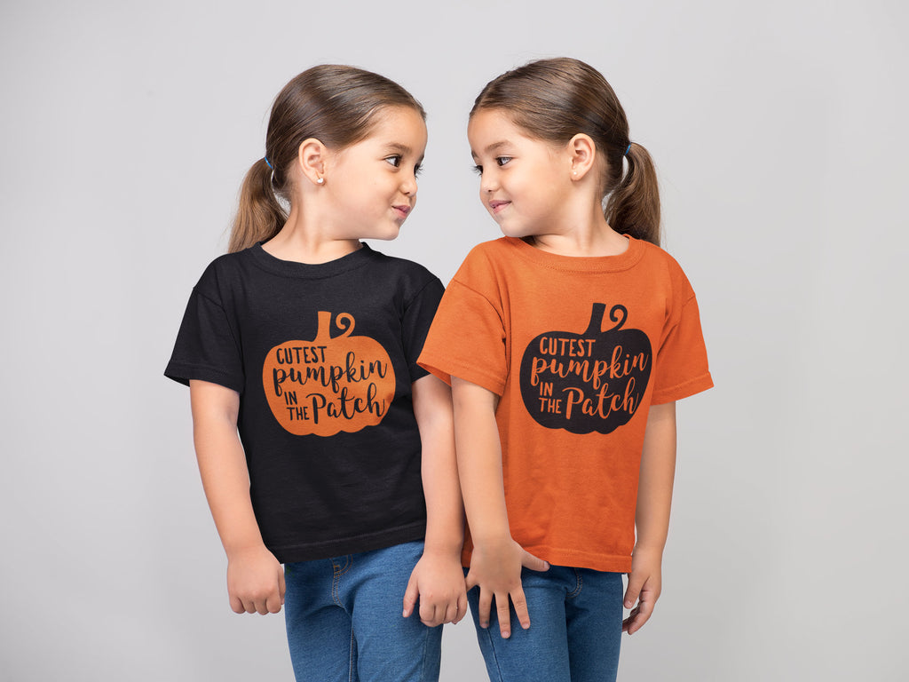 Cutest Pumpkin In The Patch Kids Childs Halloween T-Shirt - Red Leader Clothing