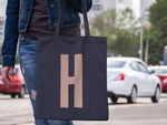 Load image into Gallery viewer, Initial Letter NAVY Lightweight Tote Bag
