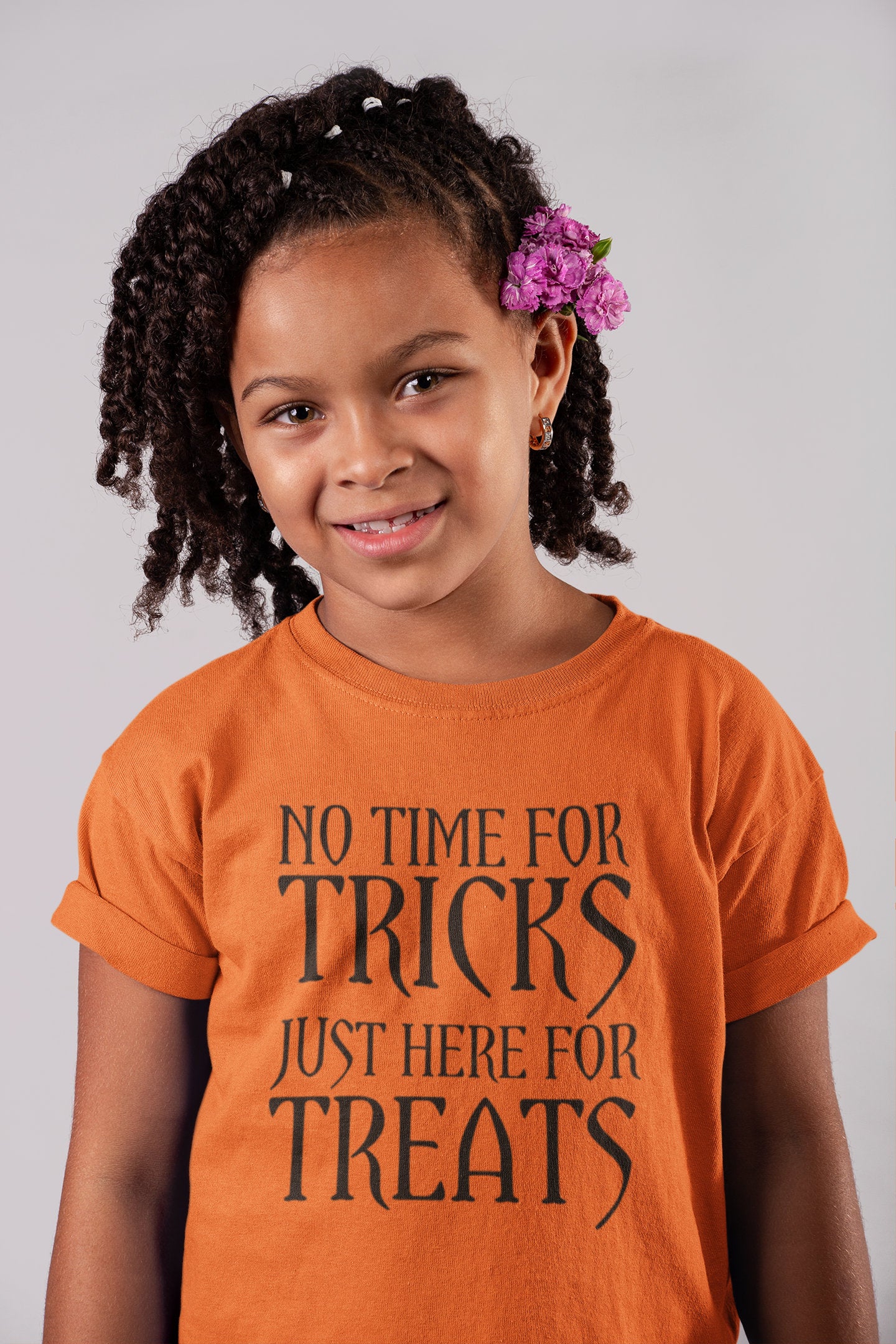 No Time For Tricks Just Here For Treats Halloween Kids T-Shirt