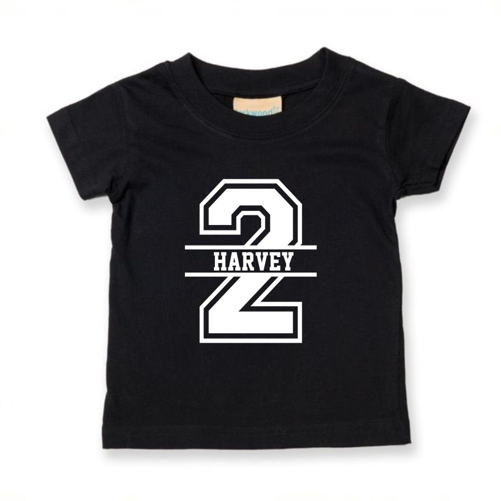 2nd Birthday Personalised Kids T-Shirt - Red Leader Clothing