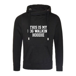 This Is My Dog Walking Hoodie Unisex Cross Neck Chunky Heavyweight Hoodie - Red Leader Clothing