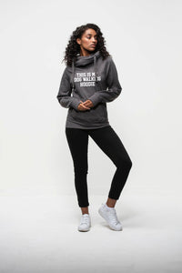 This Is My Dog Walking Hoodie Unisex Cross Neck Chunky Heavyweight Hoodie - Red Leader Clothing