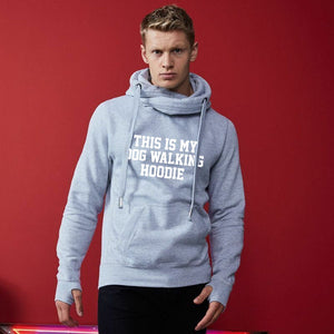 This Is My Dog Walking Hoodie Unisex Cross Neck Chunky Heavyweight Hoodie - Red Leader Clothing