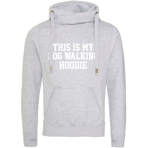 This Is My Dog Walking Hoodie Unisex Cross Neck Chunky Heavyweight Hoodie - Red Leader Clothing
