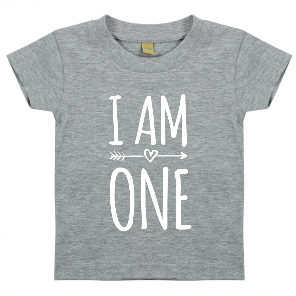 I Am One 1st Birthday Kids T-shirt - Red Leader Clothing