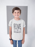 Load image into Gallery viewer, Five And Fabulous Kids T-shirt - Red Leader Clothing

