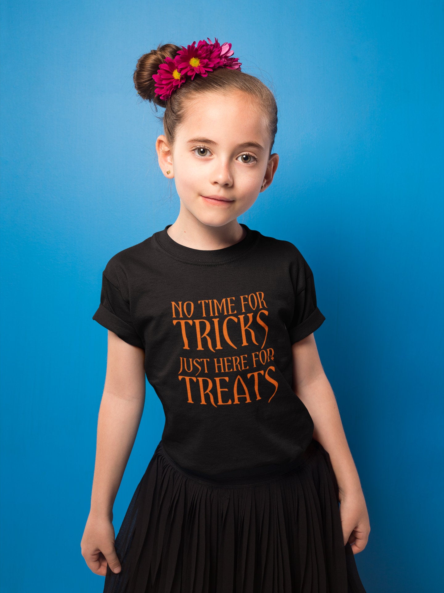 No Time For Tricks Just Here For Treats Halloween Kids T-Shirt