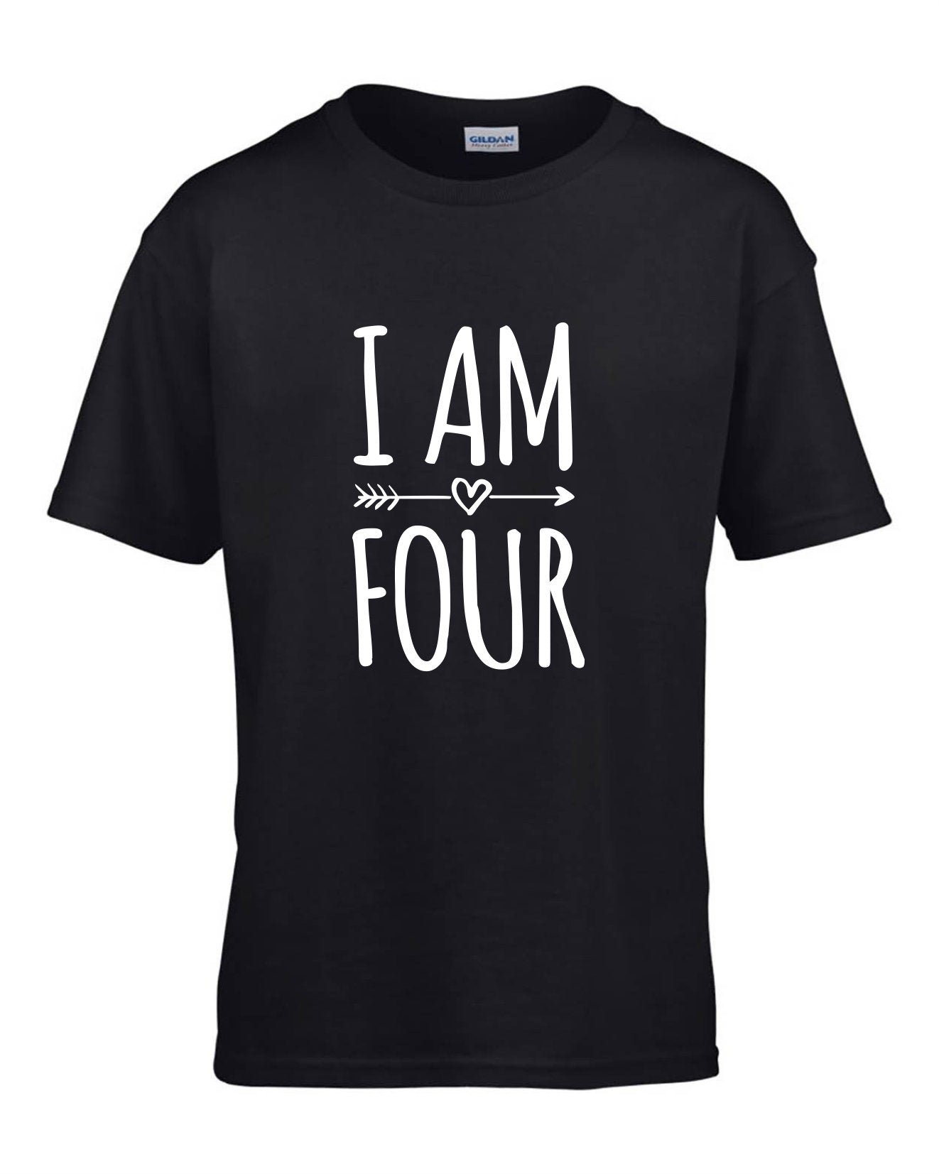 I Am Four Kids T-shirt - Red Leader Clothing