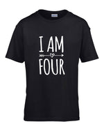 Load image into Gallery viewer, I Am Four Kids T-shirt - Red Leader Clothing
