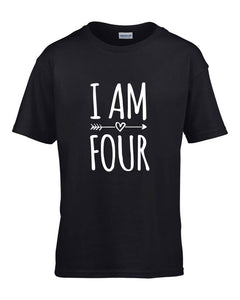 I Am Four Kids T-shirt - Red Leader Clothing