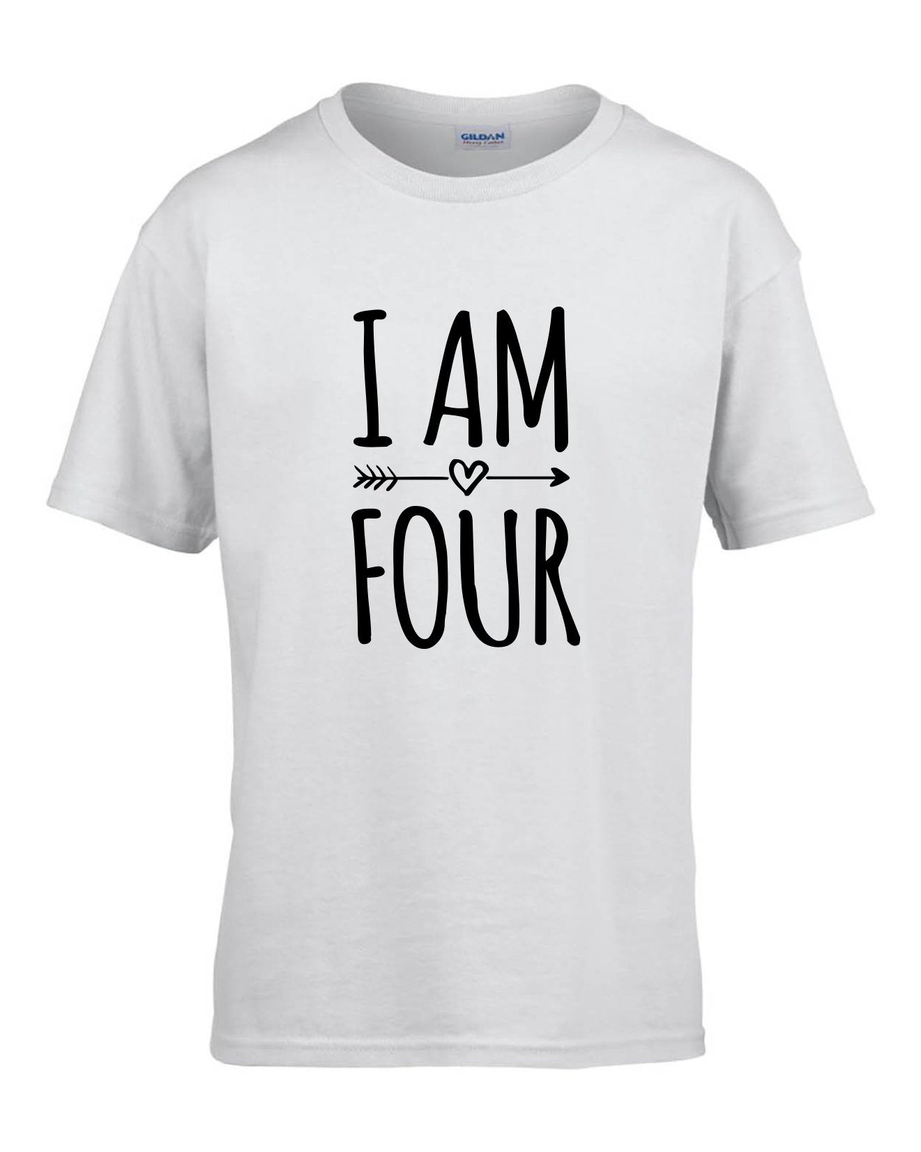 I Am Four Kids T-shirt - Red Leader Clothing
