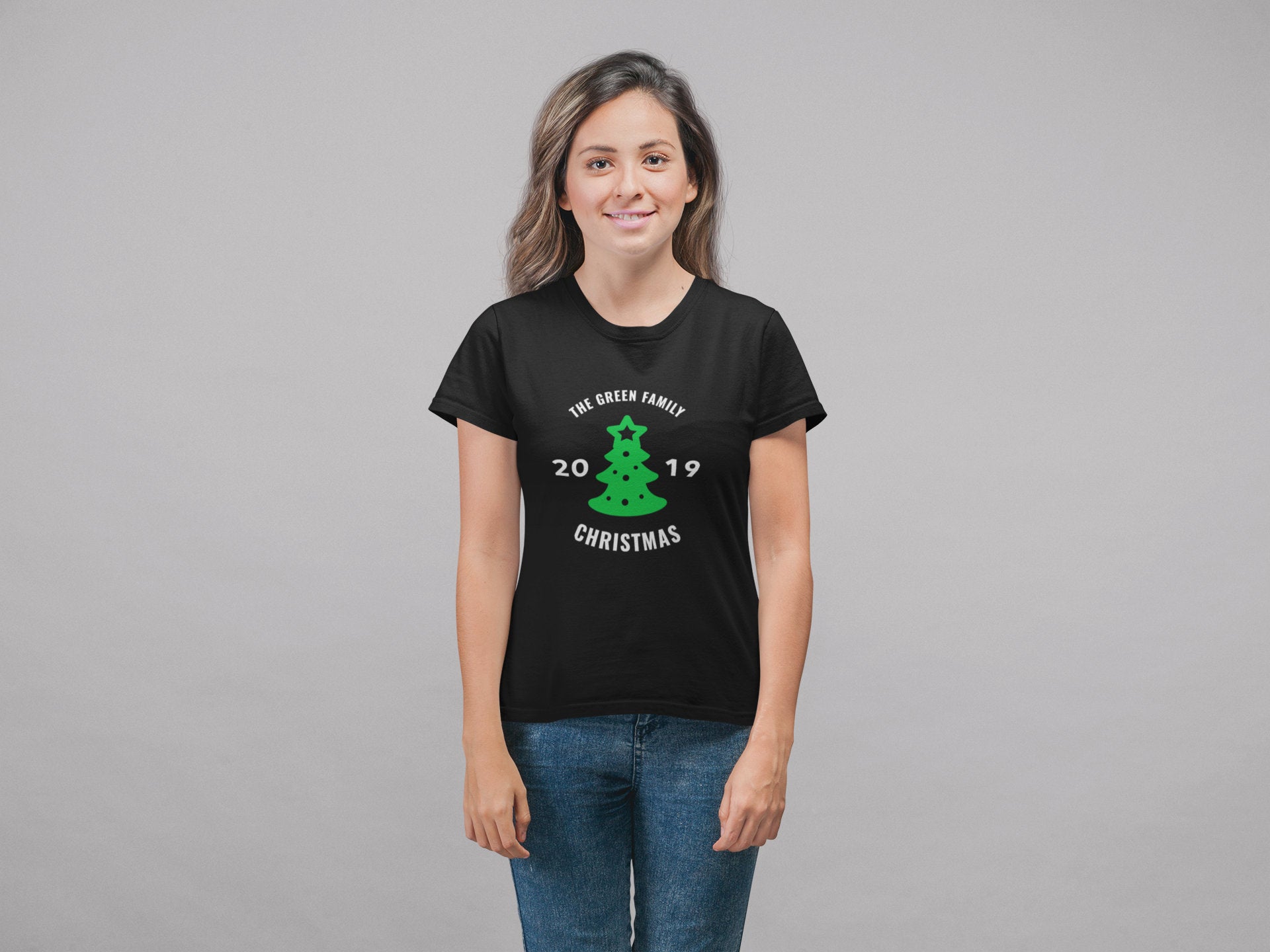 Personalised Family Christmas Parent Child Matching Tshirts Father Son Mum Daughter Family Shirts Baby Toddler Kids Fancy Dress Xmas - Red Leader Clothing